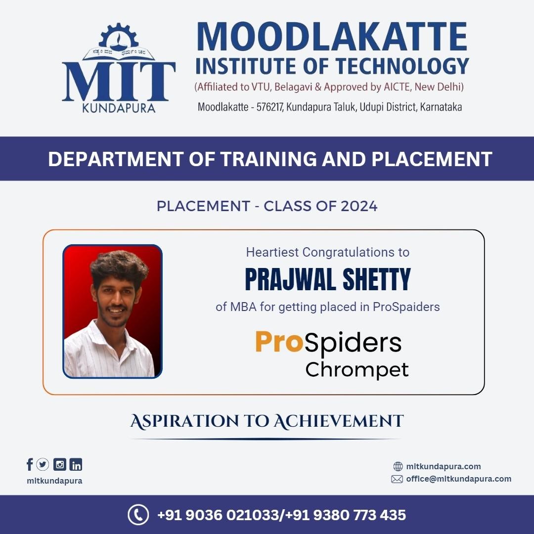 MITK MBA Students placement